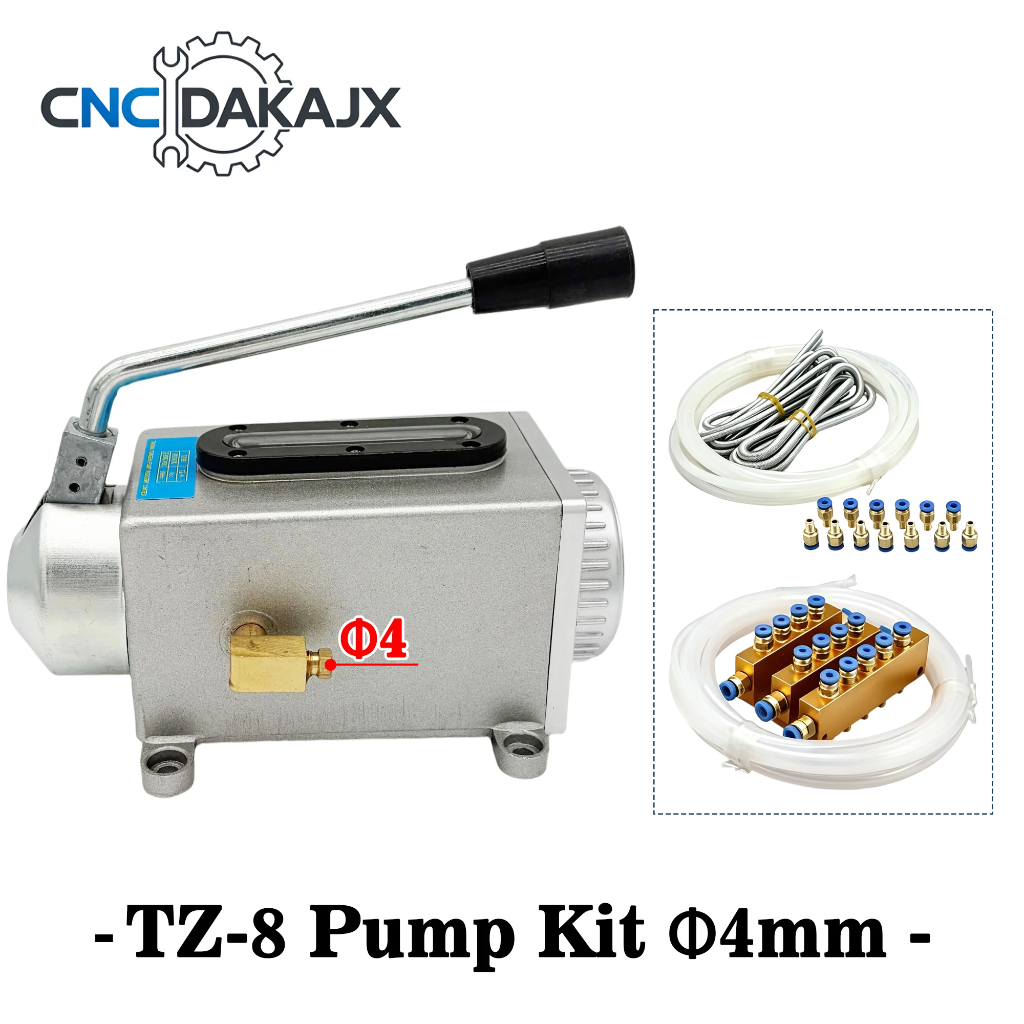 Y-8 HP-5 Hand Operated Lubrication Oil Pump Single Outlet 4MM 6MM Port Manual Hand Press Pump For Punch Press CNC Lathe Milling