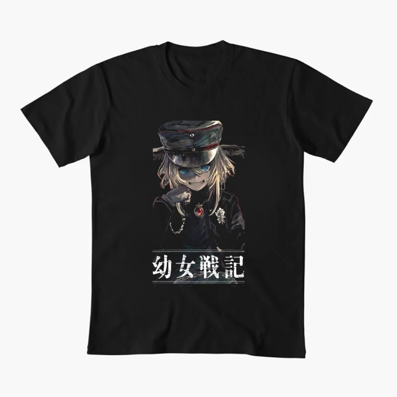 

Saga Of Tanya The Evil 0429 Tanya Degurechaff Anime Gift t shirt Youjo Senki Manga tee Short-sleeve Y2K Clothes All size Tops