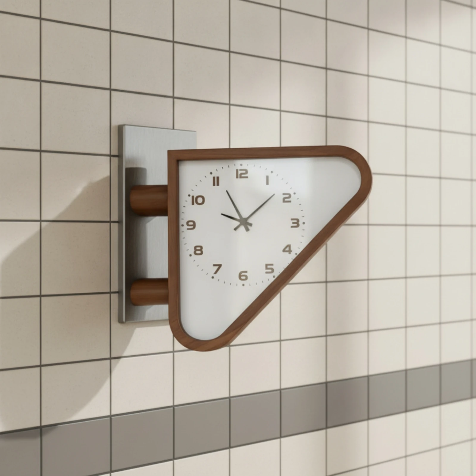 Station Wanduhr mit schlanken Zeigern, doppelseitige Wanduhr, kompakt, dekorativ für Innenräume