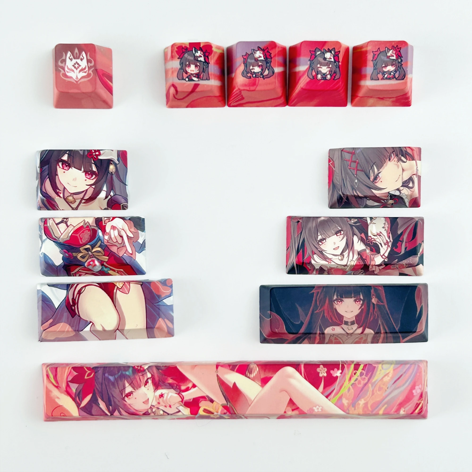 MAIMOOO Honkai: Star Rail Sparkle Keycap 12Keys Cherry Profile PBT Custom Anime Game Supplement Keycaps for Mechanical Keyboard