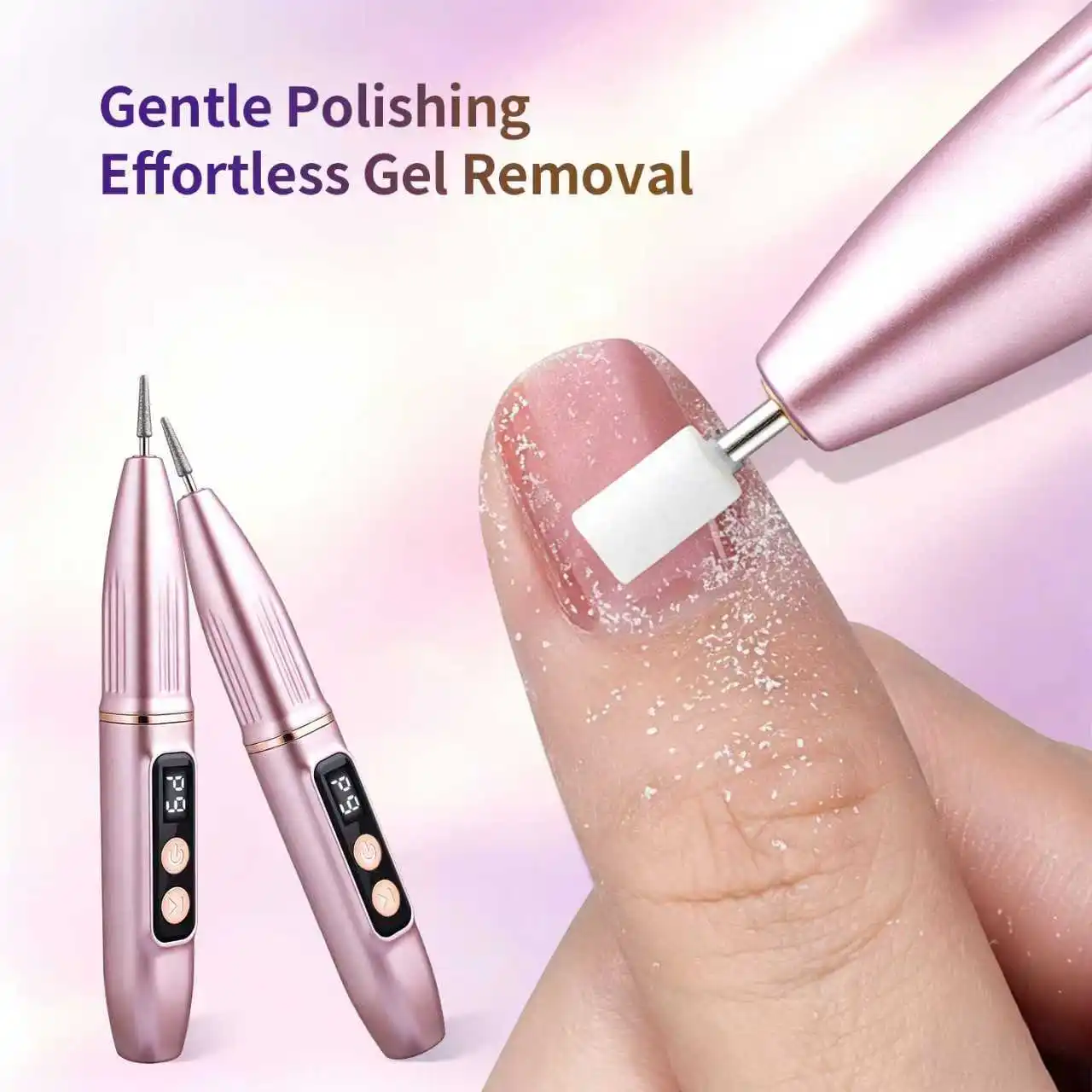 Multifunctional Nail Drill with 9 Adjustable Speed Settings and a Visual Display; a Portable, Easy-to-Use, Rechargeable