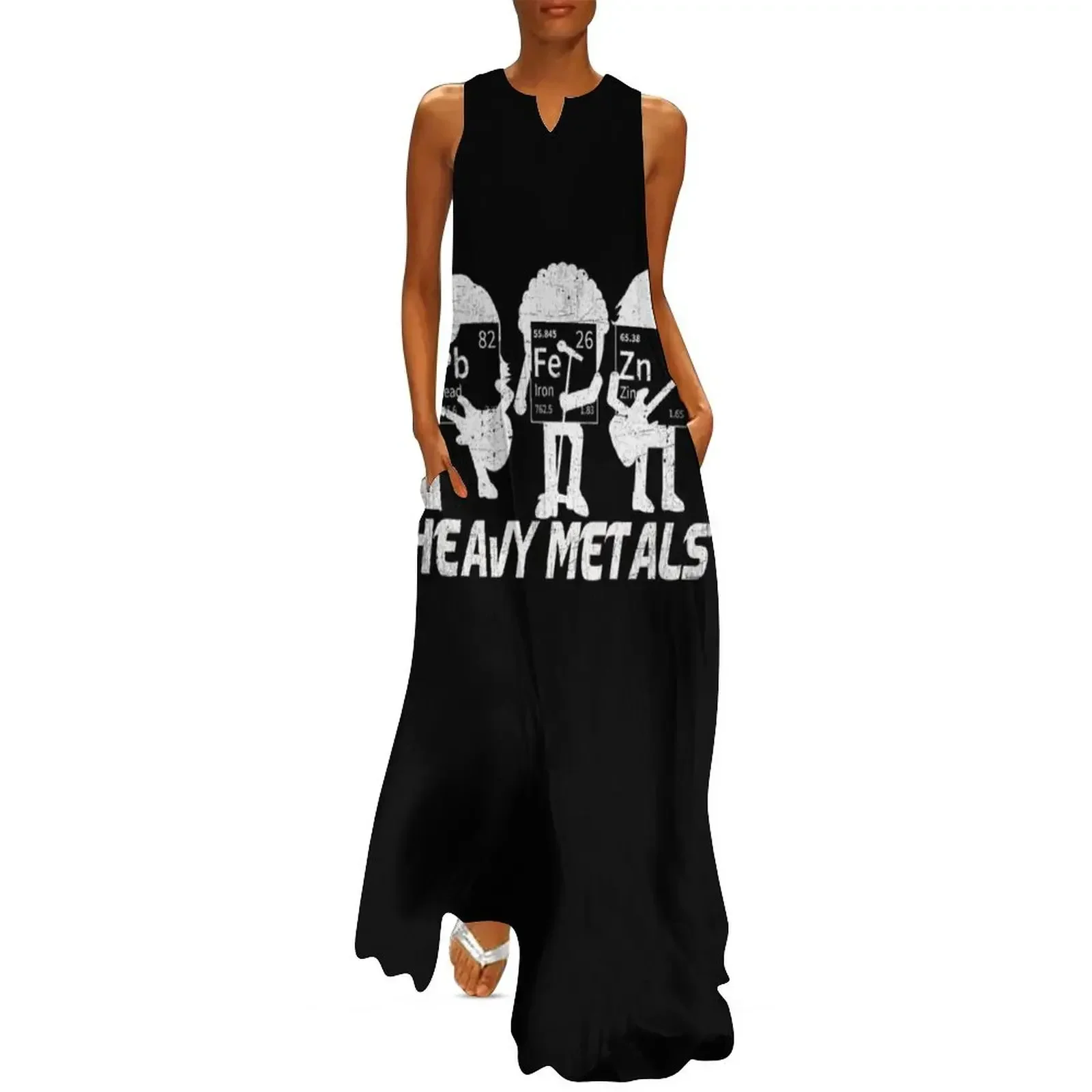 

Funny Chemistry Heavy Metals. Chemistry Rock & Roll Gift design Long Dress fairy dress evening dress summer women's suit
