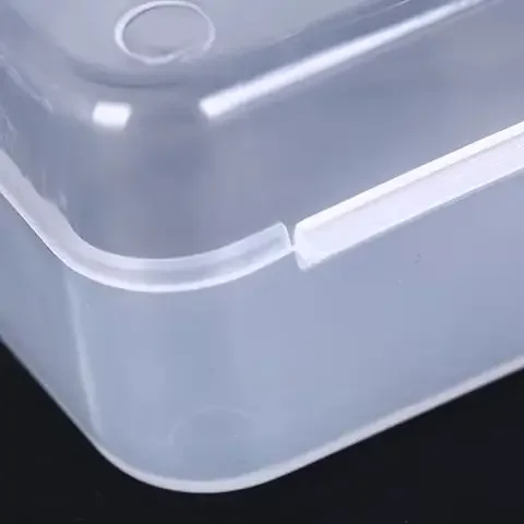 1 Buah Kotak Gigi Transparan Bening Kotak Penyimpanan Gigi Tiruan Wadah Pelindung Mulut Plastik 6.4x6.5x2.5cm