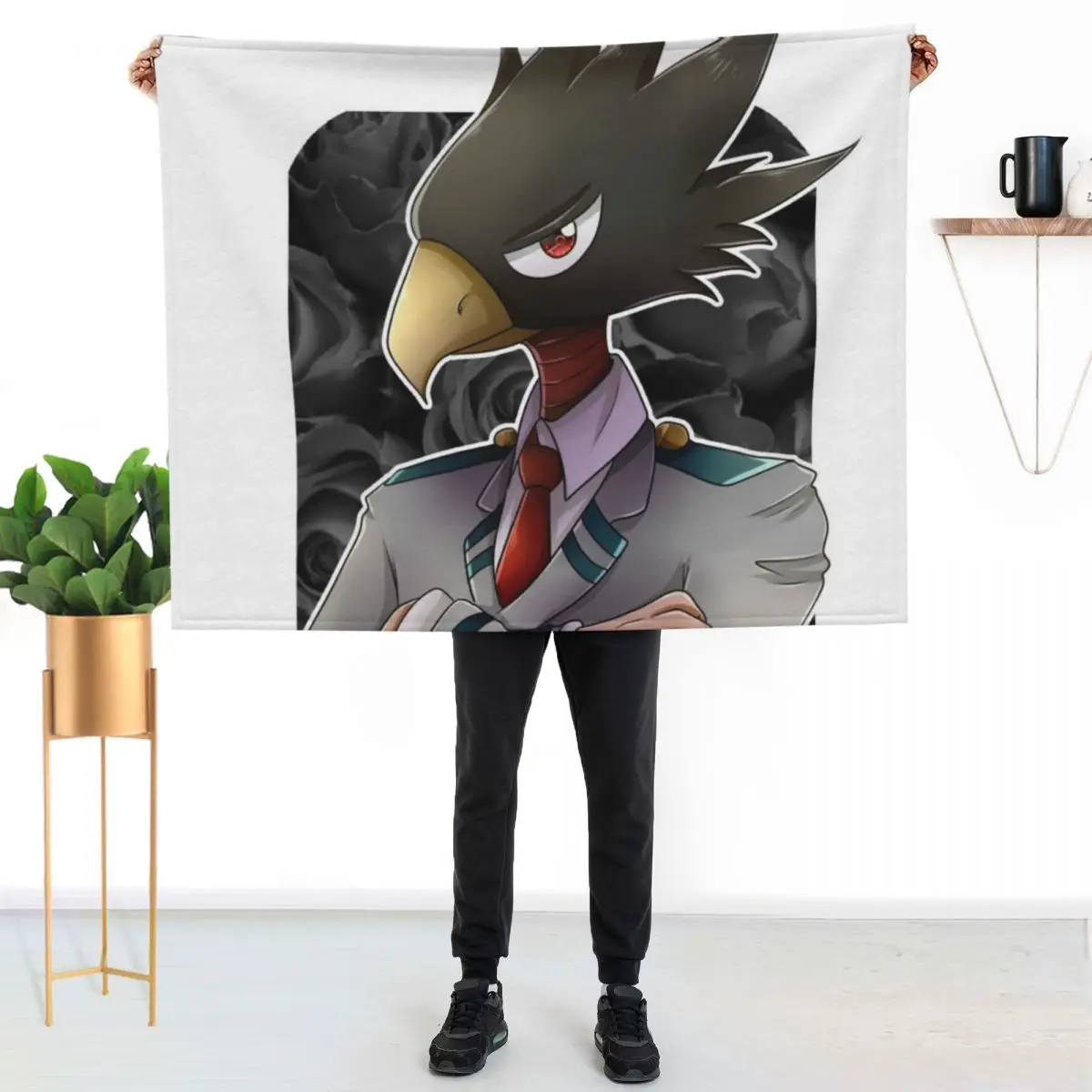 

Fumikage Tokoyami Throw Blanket Fade Resistant Durable Throw Blanket