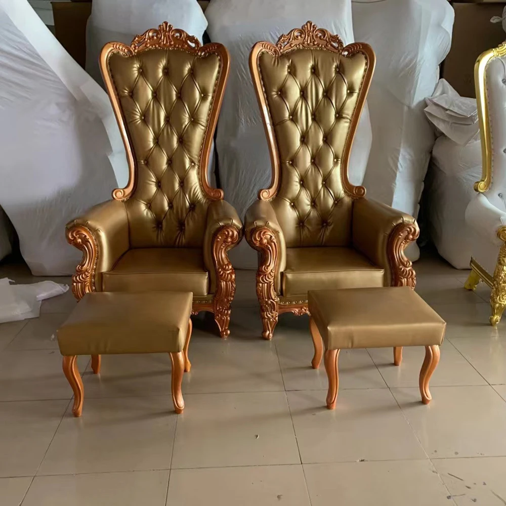 

Manufacturer High Back King Chair Wholesale And Cheap Wedding Throne Chair For Wedding Decoration Gold