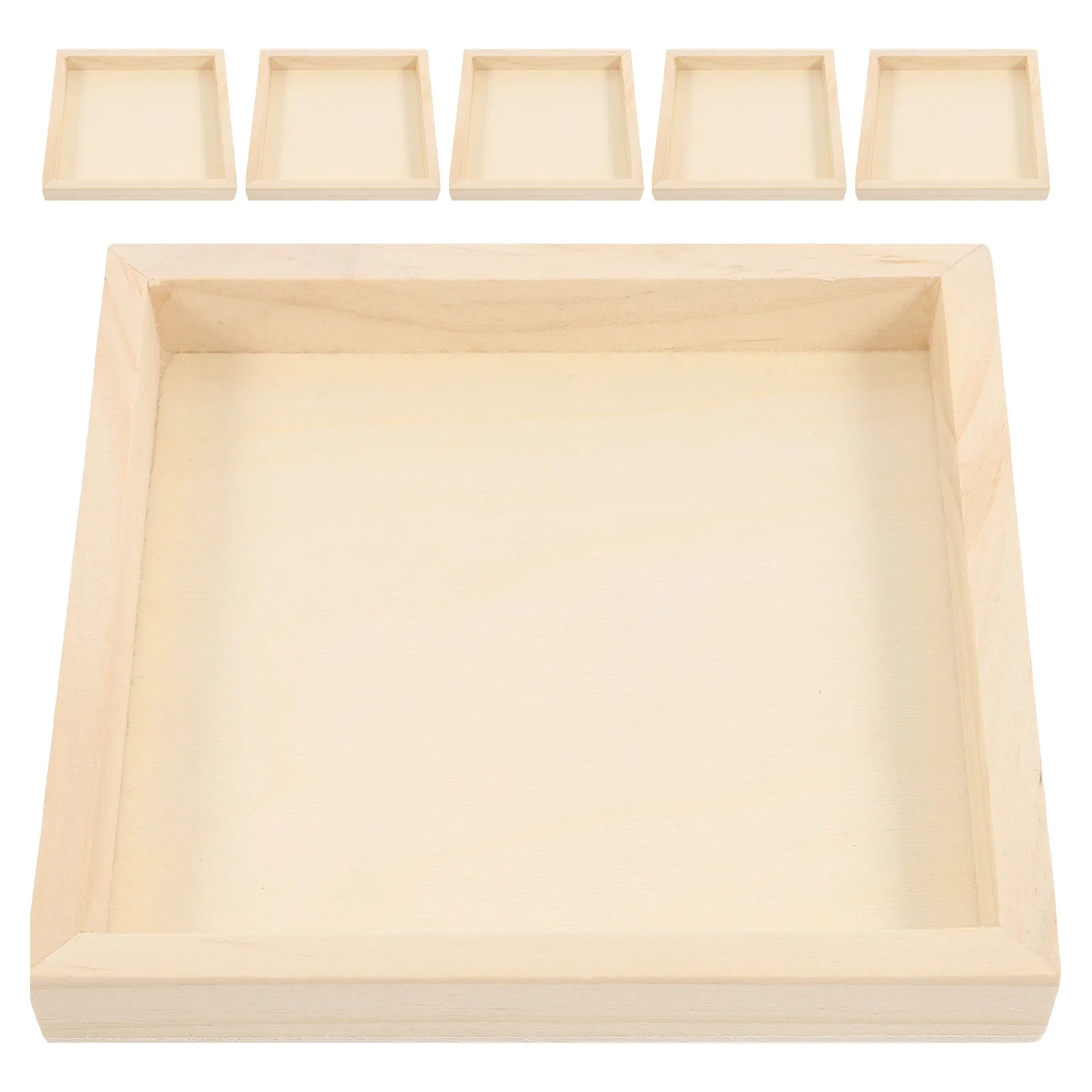 

6Pcs Hexahedral Painting Organizer Strong Wooden Puzzle Tray for Storing Puzzles and Art Items Room Decor