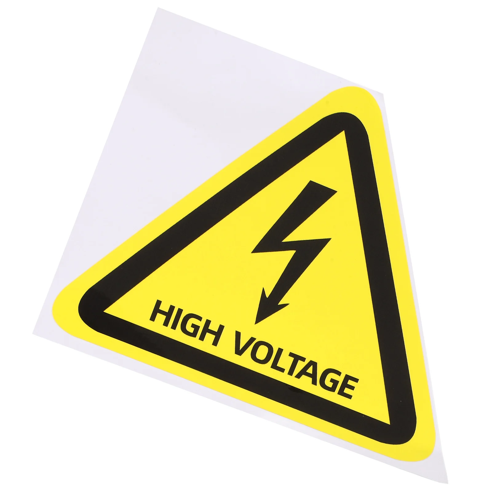 

6 Inch High Voltage Safety Stickers Self Adhesive PP Electrical Warning Signs Labels Triangle Danger Notices Electric Panel