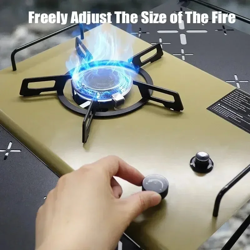 Folding Portable Gas Burner WESTTUNE Camping IGT Stove 4000W High Power Gas Stove Compatible with IGT Table for Outdoor Cooking