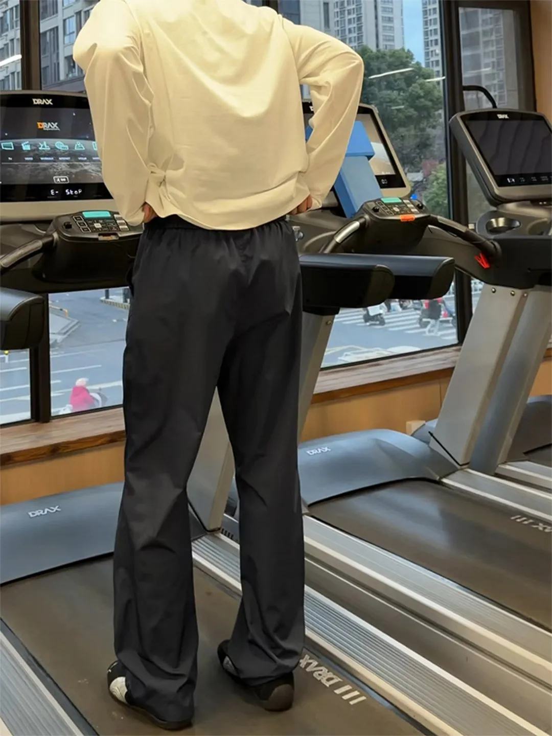 

Bla Qui Dry Fitn Pants Men's Spring Summer American Sle Slant Cut Soft ell Climbing Pants Cool Feeling Ice Silk St...