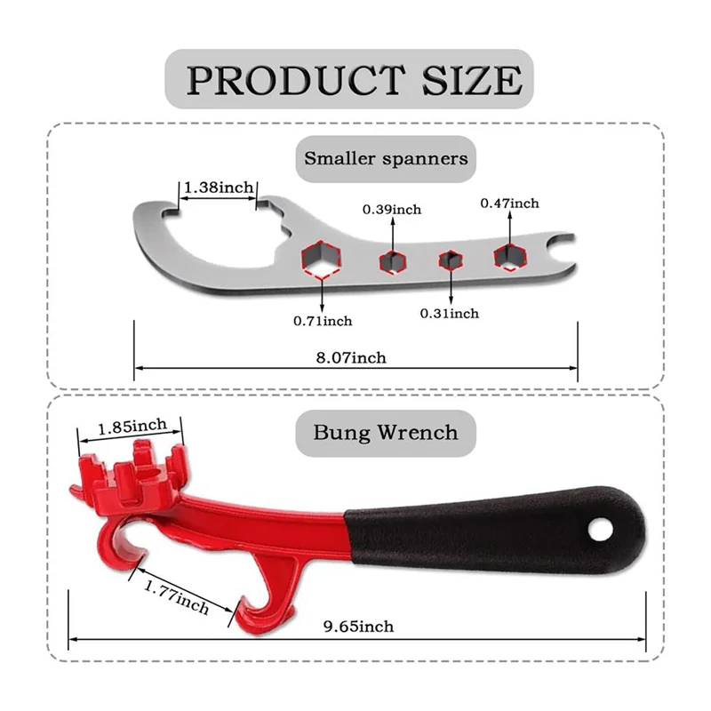 مفتاح ربط B50C مع مقابض مقبض مطاطية مضادة للانزلاق للاستخدام المنزلي والصناعي للاستخدام المنزلي الصناعي المحمول متعدد الحجم #6