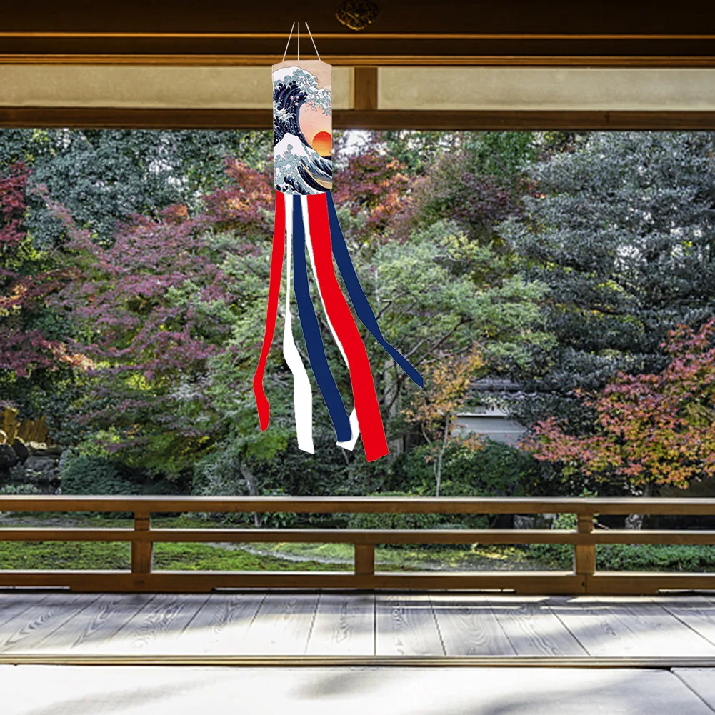 Impermeável carpa spray windsock streamer pendurado banner 100cm carpa vento meia bandeira festival suprimentos para restaurante sushi jardim