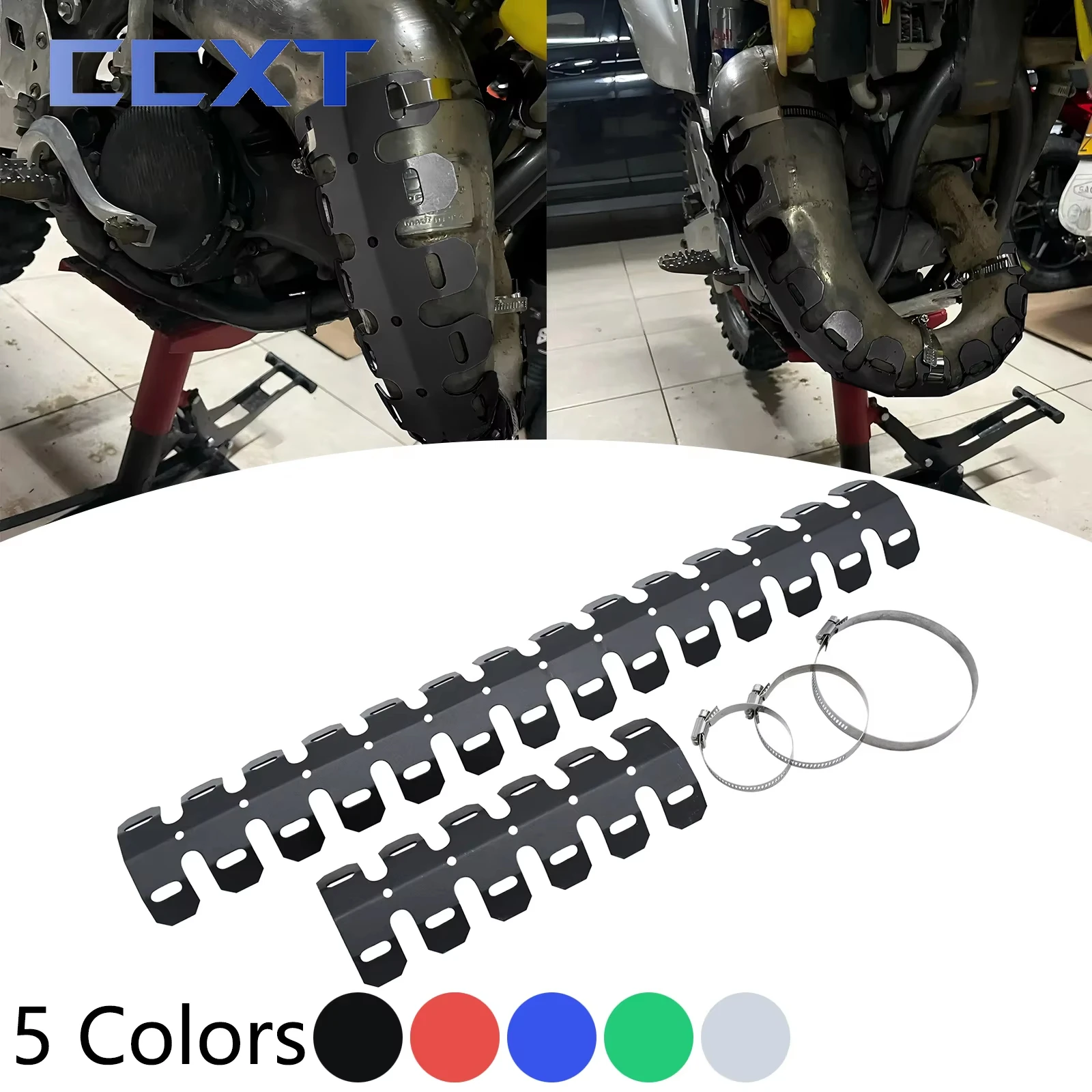 

Для Husqvarna Yamaha Honda Kawasaki Suzuki KTM 125 250 300 350 450 мотоциклетный защитный кожух выхлопной трубы Crash