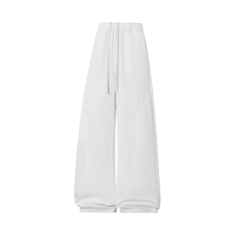 Korean Style Solid Simple Men's Oversized Casual Sweatpants 2026 Autumn Winter Baggy Wide Leg Pants Joggers Men Streetwear