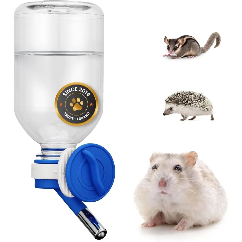 Botella de Agua Antigoteo para Animales Pequeños - Boquilla Antiderrames Evita la Desorden en la Jaula y la Cama Mojada - Para Hámster, Erizo, Ratón, Petauro, Gerbil