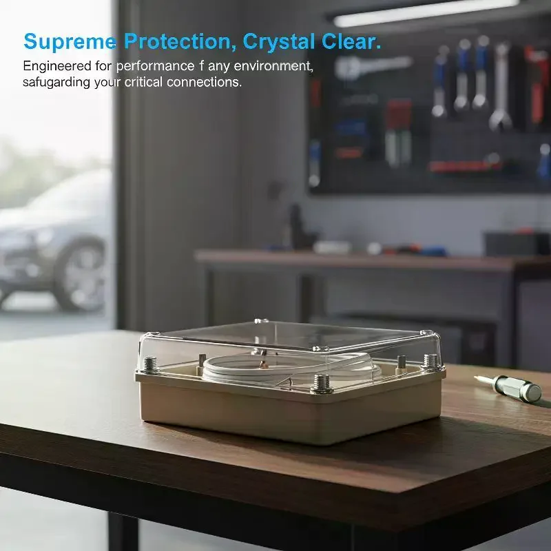 IP65 ABS Circuit Enclosure Box: Waterproof Electronic Project Wire Junction Transparent Outdoor