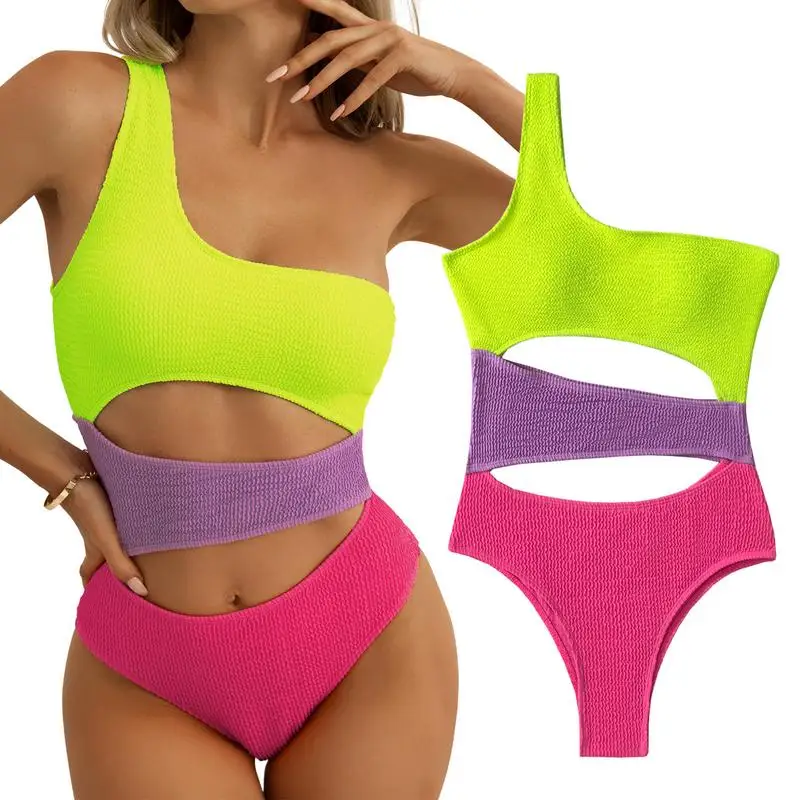 

Sexy Monokini Swimsuit Asymmetric Bikini Sets For Women Summer Must Have Swimwear Suit For Beach Pool Hawaii Tropical Vacation