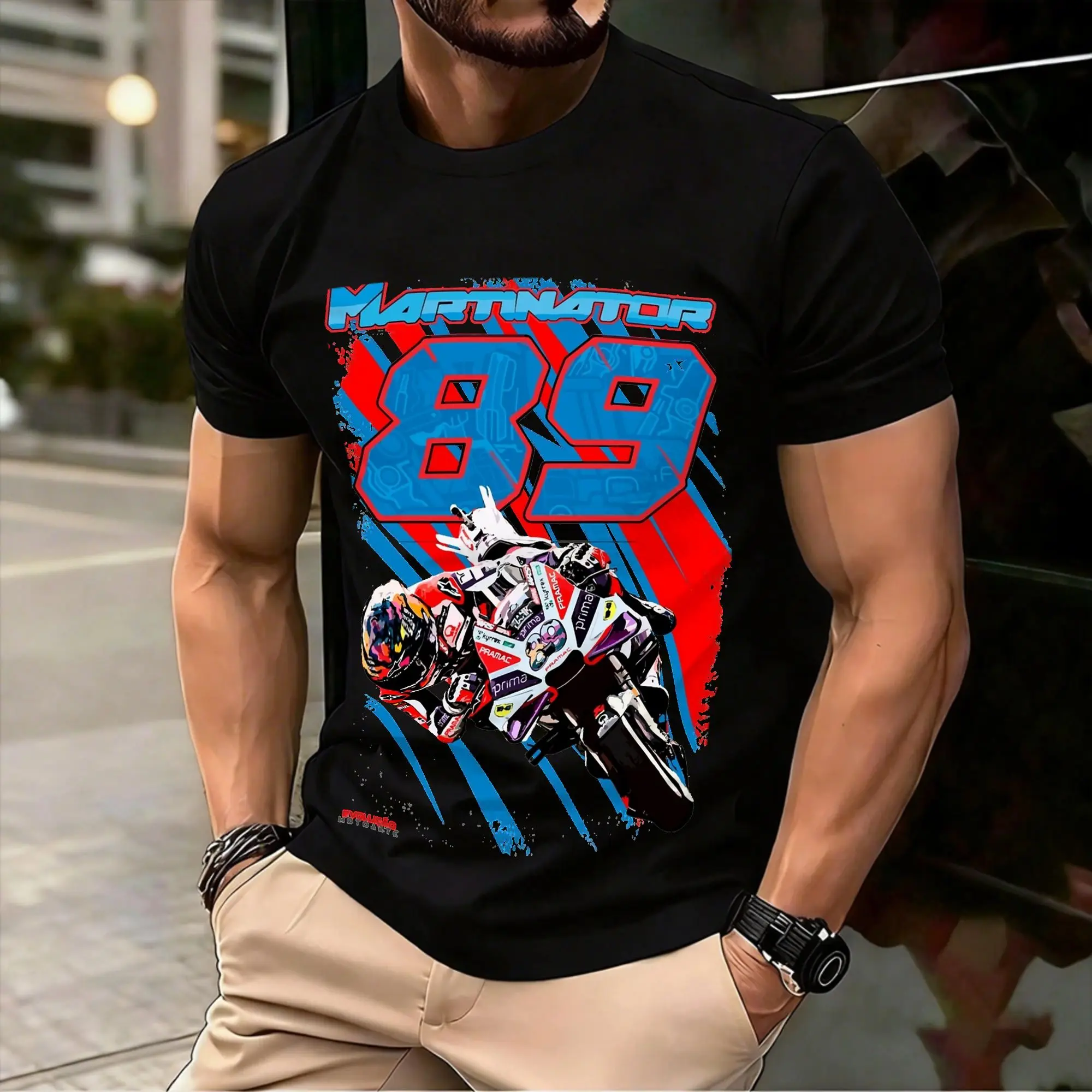 Jorge Martin 89 T-Shirt Male  Funny T Shirts Beach Breathable Novelty Tee Shirt Wholesale Oversize Clothing