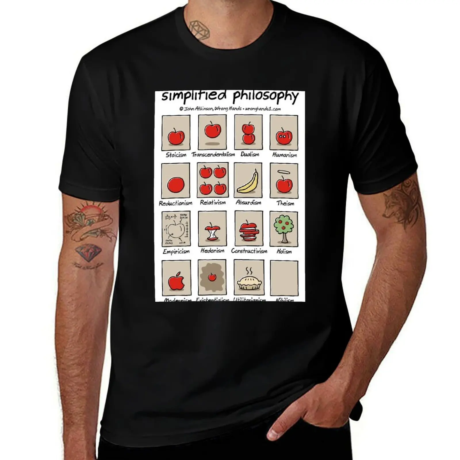 T-shirt de sport décontracté à séchage rapide, avec un message de philosophie simplifiée