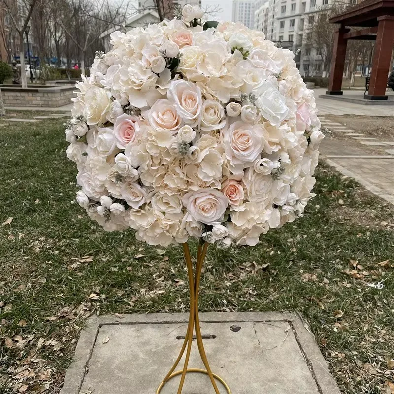 Hot Sale Champagne and Yellow Hydrangea Roseballs Wedding Christmas Easter or Halloween Center
