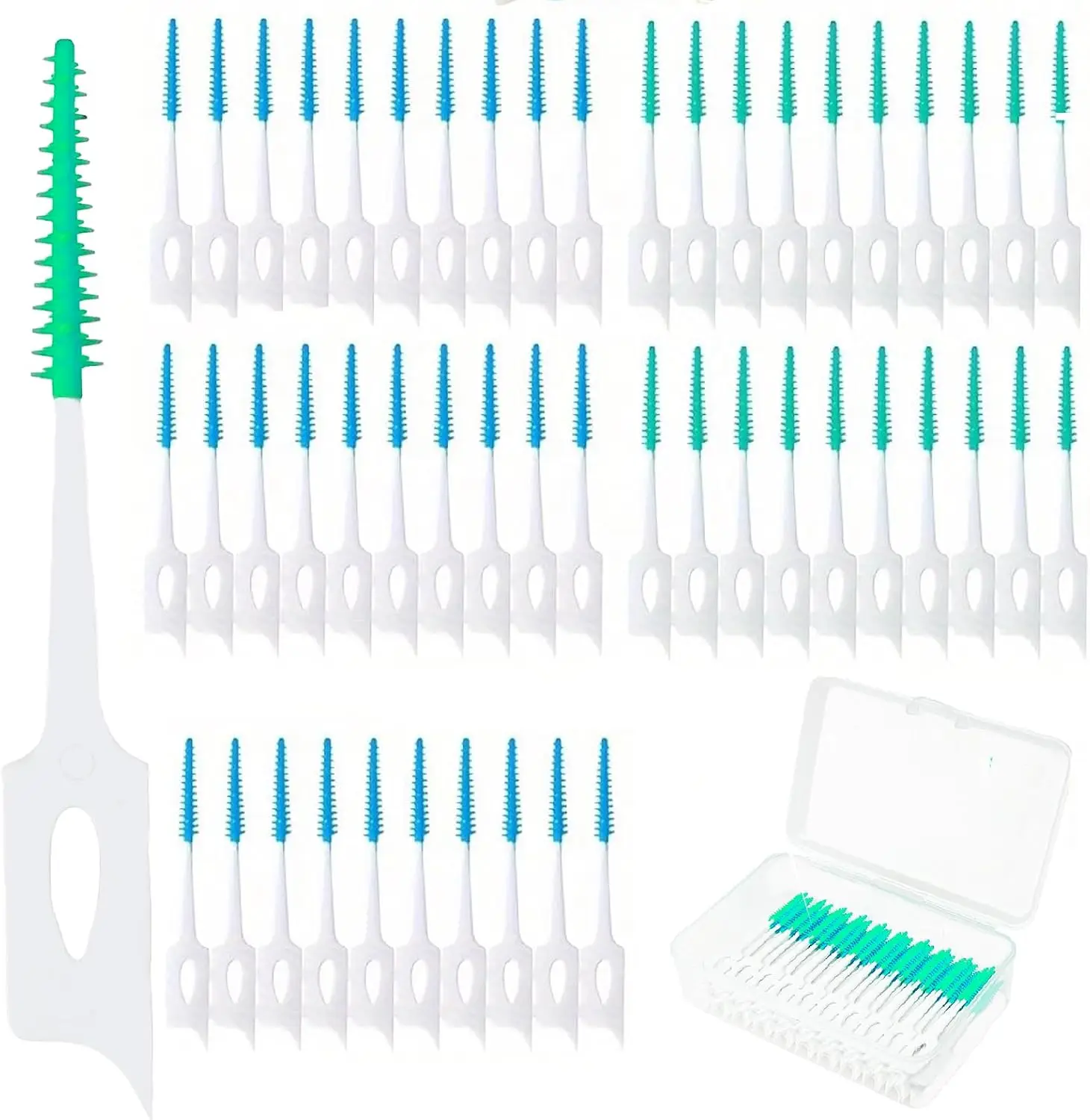 

Pieces Dual-Use Interdental Brushes Soft Silicone, Disposable Dental Picks,Premium Dental Floss Picks for Effective Teeth Cleani