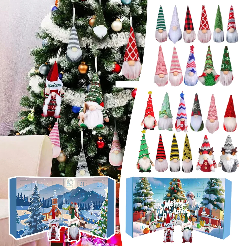 

Xmas Gnome Elf Advents Calendar 2025 Lovely Cartoon Figure Present Box For Party Personalized Surprise Holiday Present for Kid