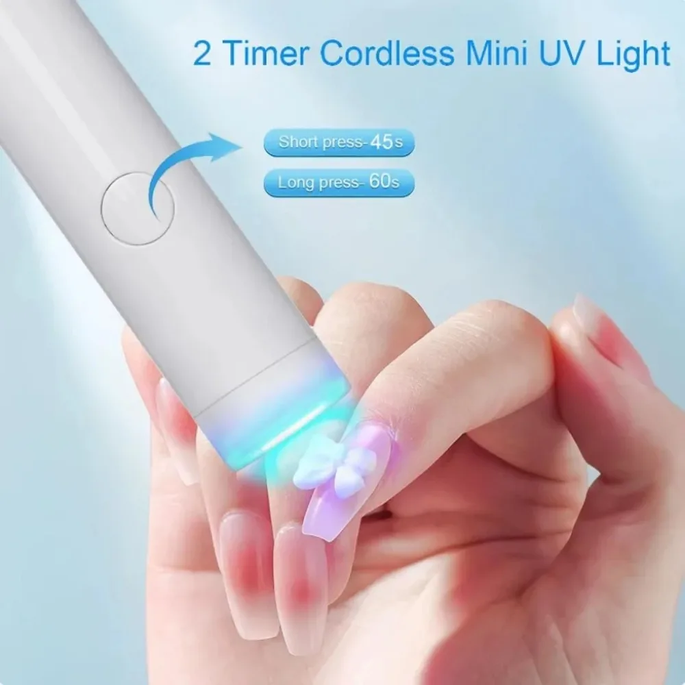 เครื่องอบเล็บมือถือแบบพกพา ชาร์จ USB ได้ ไฟ LED อบแห้งเร็ว รุ่นมินิ แบบปากกา สำหรับทำเล็บ