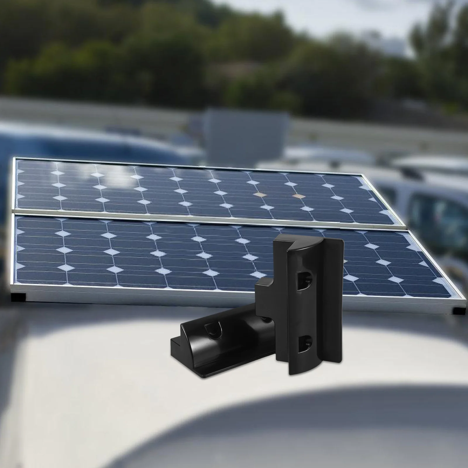 

2Pcs Solar Panel Brackets Heavy Duty Rv Yacht Roof Mounting Kit No Drill Installation for Secure and Stable Solar Panel Mounting