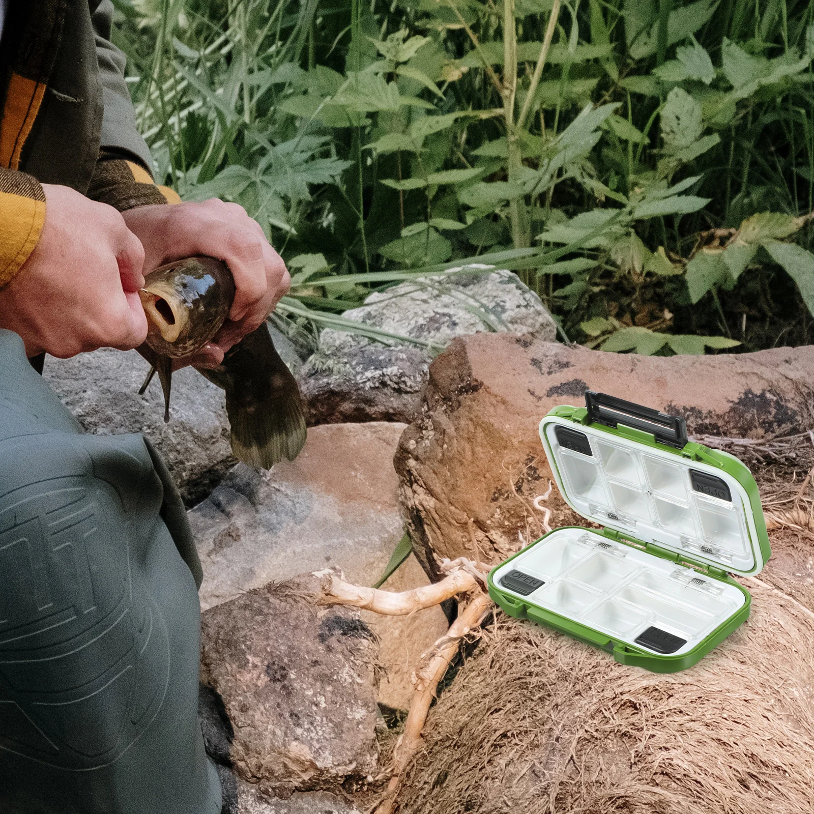 

1PC Waterproof Accessories Box High Grade Fishing Hook Storage Case Transparent PC Inner Cover for Outdoor Sports Daily