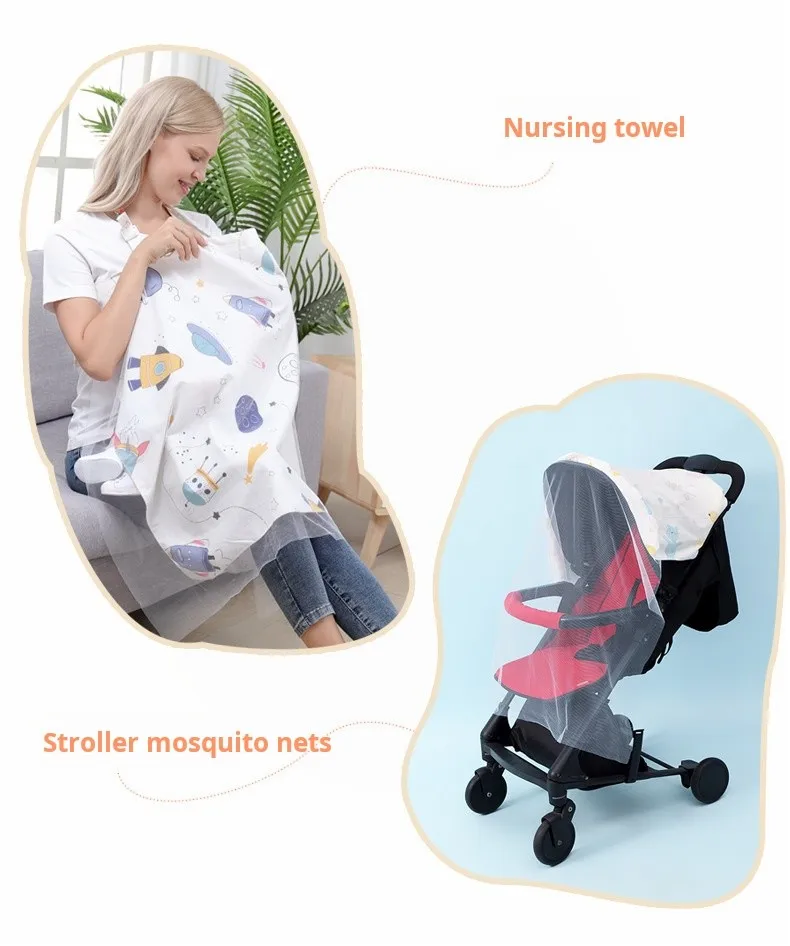 New Mother infermieristica copertura Privacy grembiule panno coperta di mussola di cotone per neonato coperture per l\'allattamento al seno