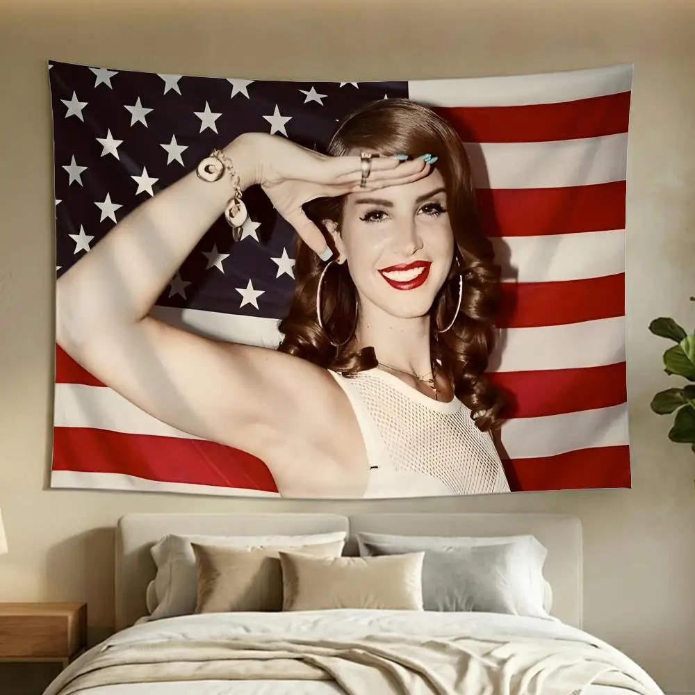 Singer Vintage Pop Lana Del Rey Tapestry Washable Soft Daily Wall Hanging Decor for Living Home Room Bedroom