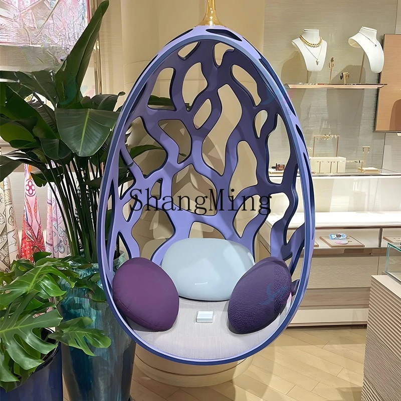 

SM FRP Creative Home Style Casual Hollow Chair Modern Simple Armrest Backrest Dining Chair