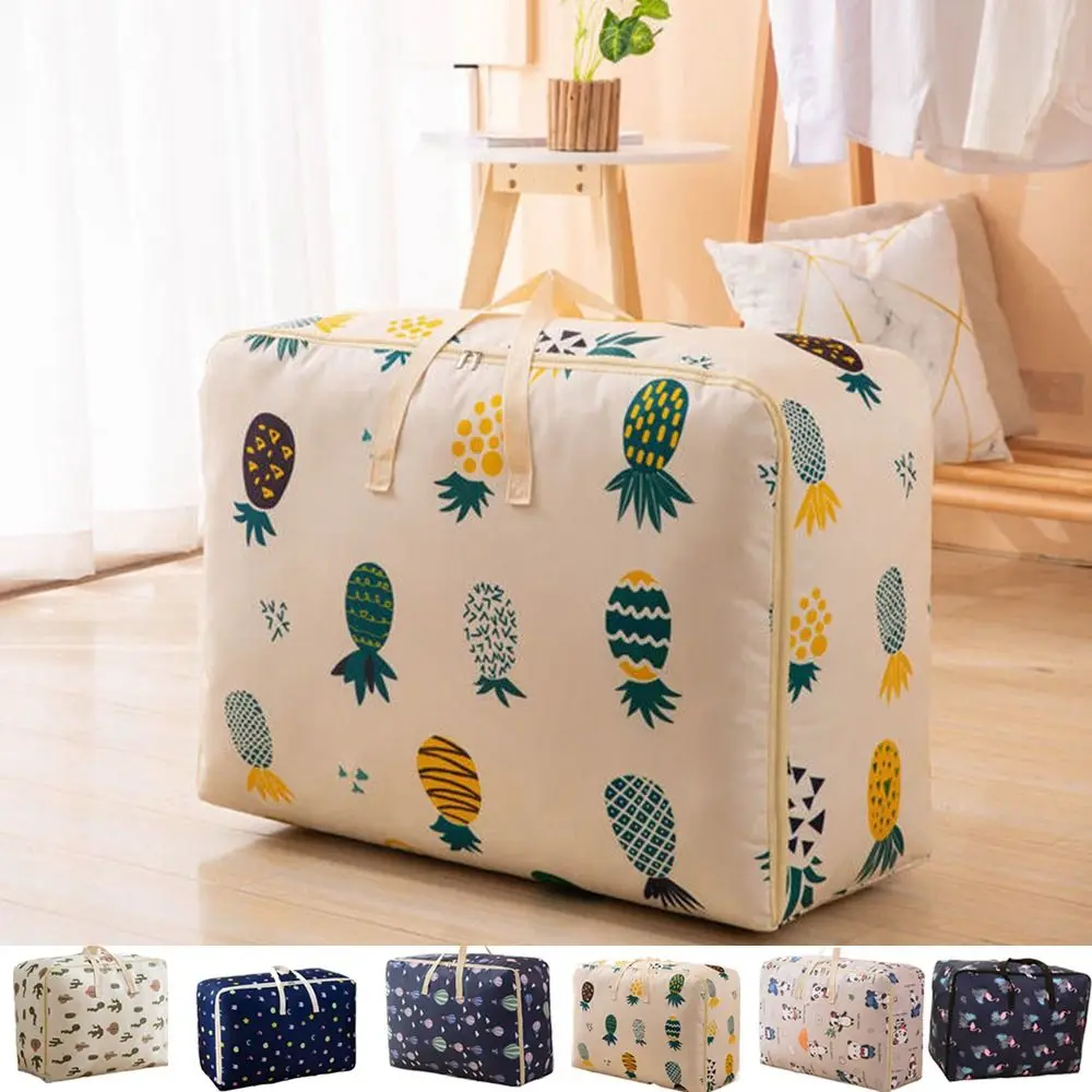 Oxford Cloth Clothes Quilt Storage Bag Wear-Resistant Large-Capacity Moving Luggage Packing Bag Zipper Waterproof