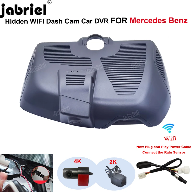 Jabriel for Mercedes Benz S CLASS W223 V223 for Mercedes Benz S 400 L 450 L 500 L 4MATIC 2020-2023 Dash Cam 2K 4K Wifi Car DVR