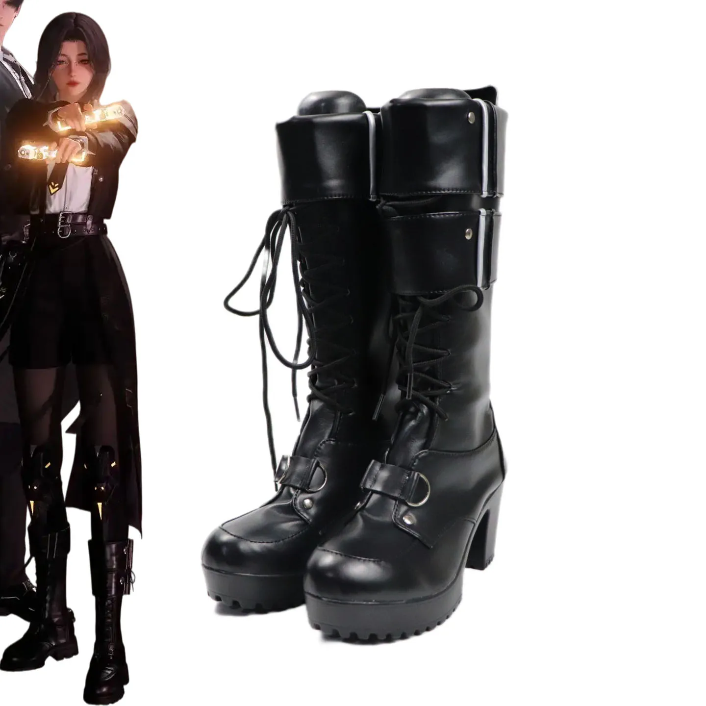 Game Love And DeepSpace Player Cosplay Shoes Mc Outfit Costume Fight Hunter Boots Halloween Party Couple for Woman