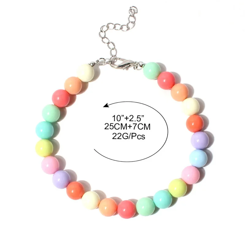 Pet Dog Candy Color Pearl Necklace Collar Ornament for Female Dog Cat Small Medium Pet Puppy Teddy Jewelry Accessories