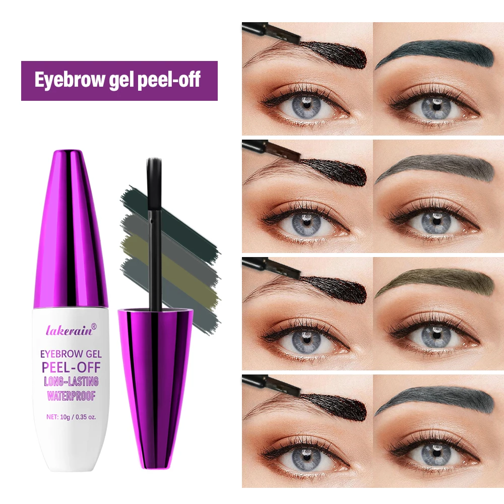 Waterproof Tattoo Peel Off Eyebrow Gel Tint long-lasting Semi Permanent Brow Tint Transfer-proof Defined Looking Brows Cosmetics