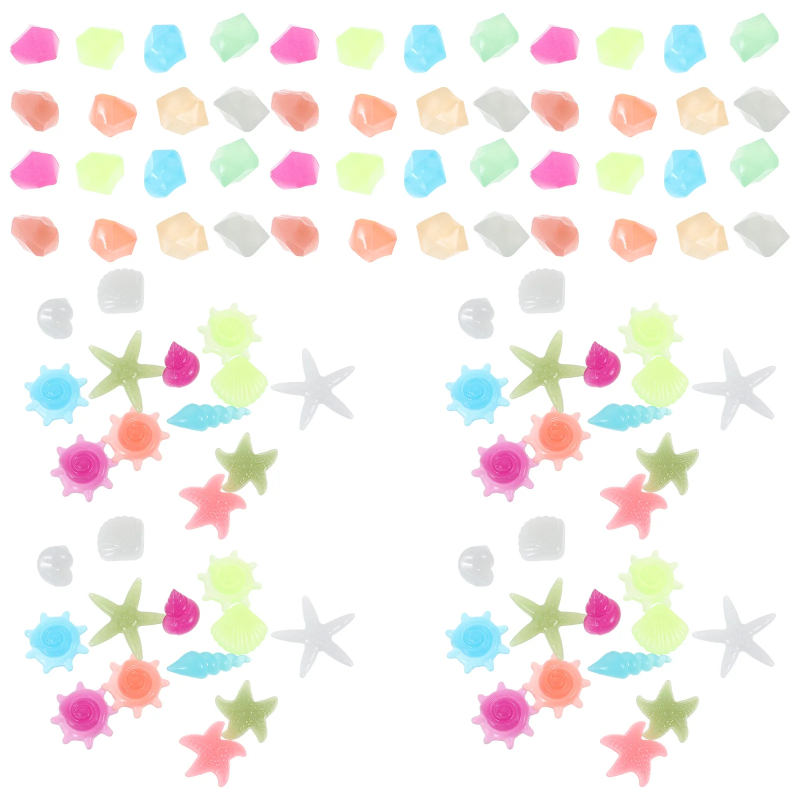 

200 шт. светящиеся в темноте декоративные камни для аквариума, светящиеся камешки для аквариума, цветочный горшок, гравий, светящиеся в темноте гальки