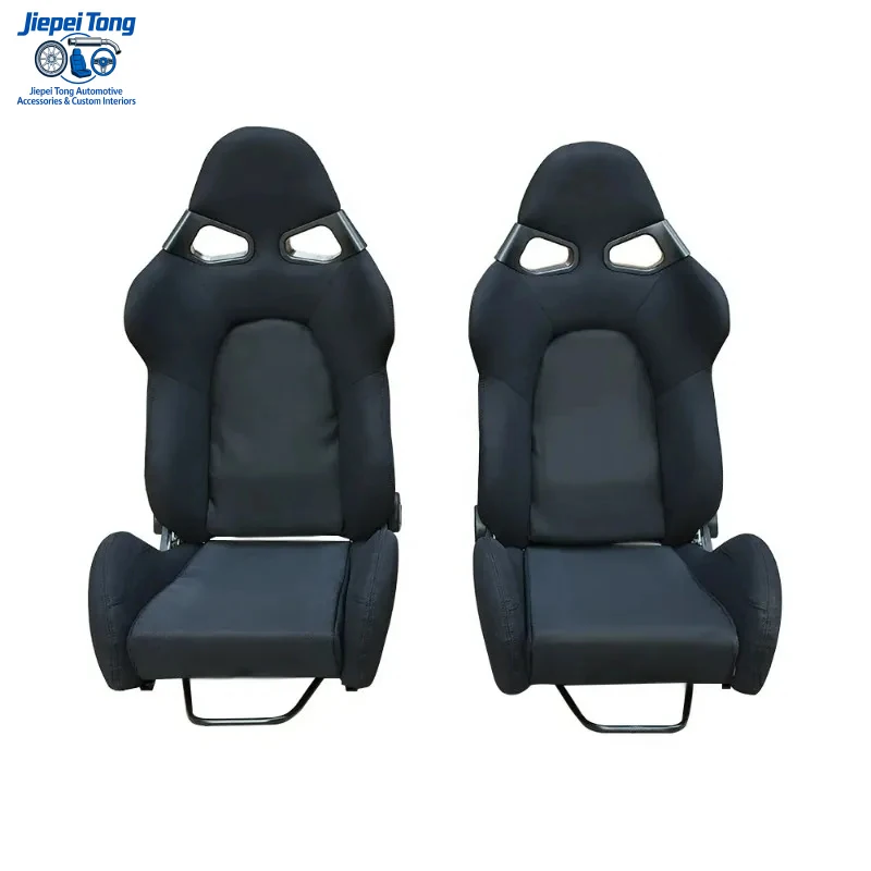 

Высококачественное универсальное гоночное кресло-ковш из серого бархата с вставками для автоспорта