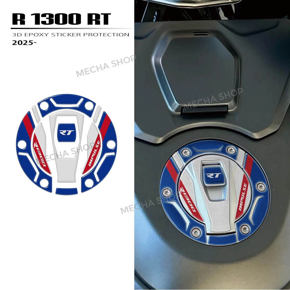 For R1300RT R 1300 RT Triple Black Impulse Alpine White Impulse Fuel Tank Cap Sticker 3D Resin Gas Tank Protection Decals 2025-