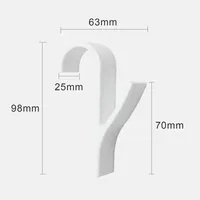 Kitchen Bathroom Hanger Clips Storage Racks White Clear Hanger Heated Towel Radiator Rail Clothes Scarf Hanger Hooks Holder 4