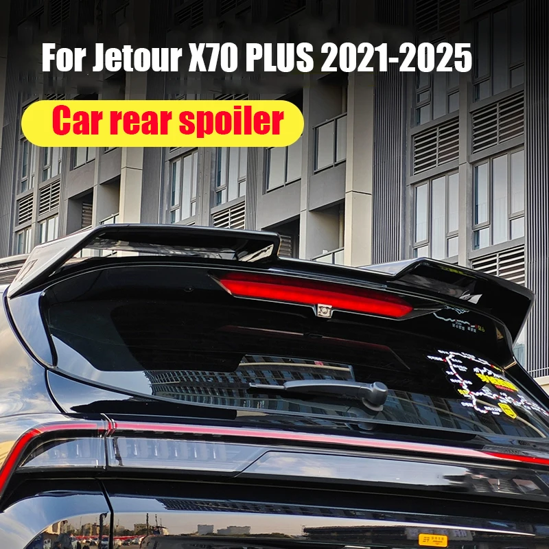 For Jetour X70 PLUS 2021 2022 2023 2024 2025 Car rear spoiler Black Warrior sport tail wing exterior modification parts view 2