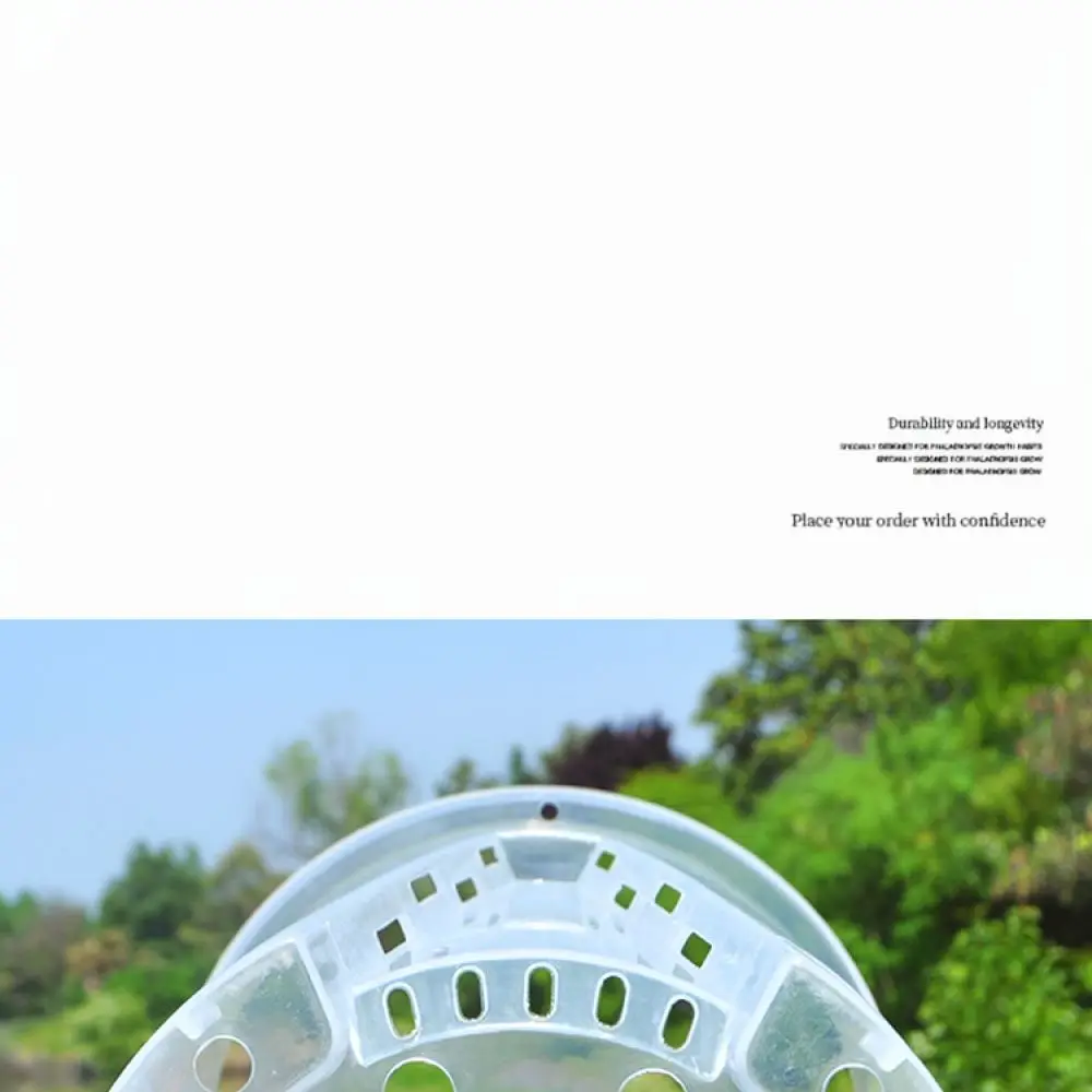 Root Control Orchid Planter Clear Plastic Breathable Flower Pot For Phalaenopsis Oncidium Indoor Garden Desktop Decor