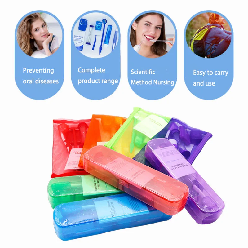 8Pcs/Set Orthodontic Oral Care Kit Toothbrush Protective Wax Dental Floss Mouth Mirror Interdental Brush Oral Care Tools