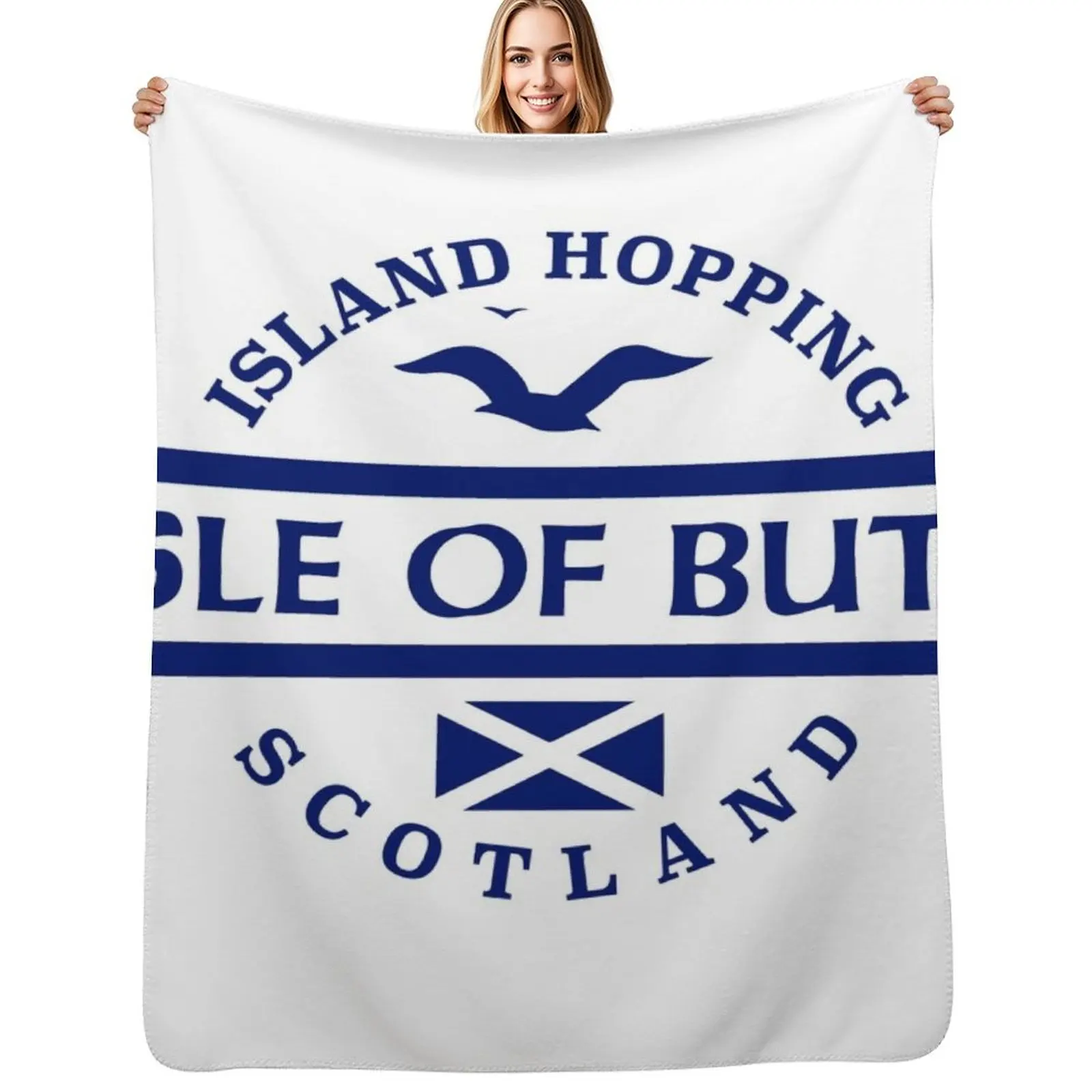 

Isle Of Bute, Scottish Islands Throw Blanket Designers halloween Bed linens Sofa Blankets