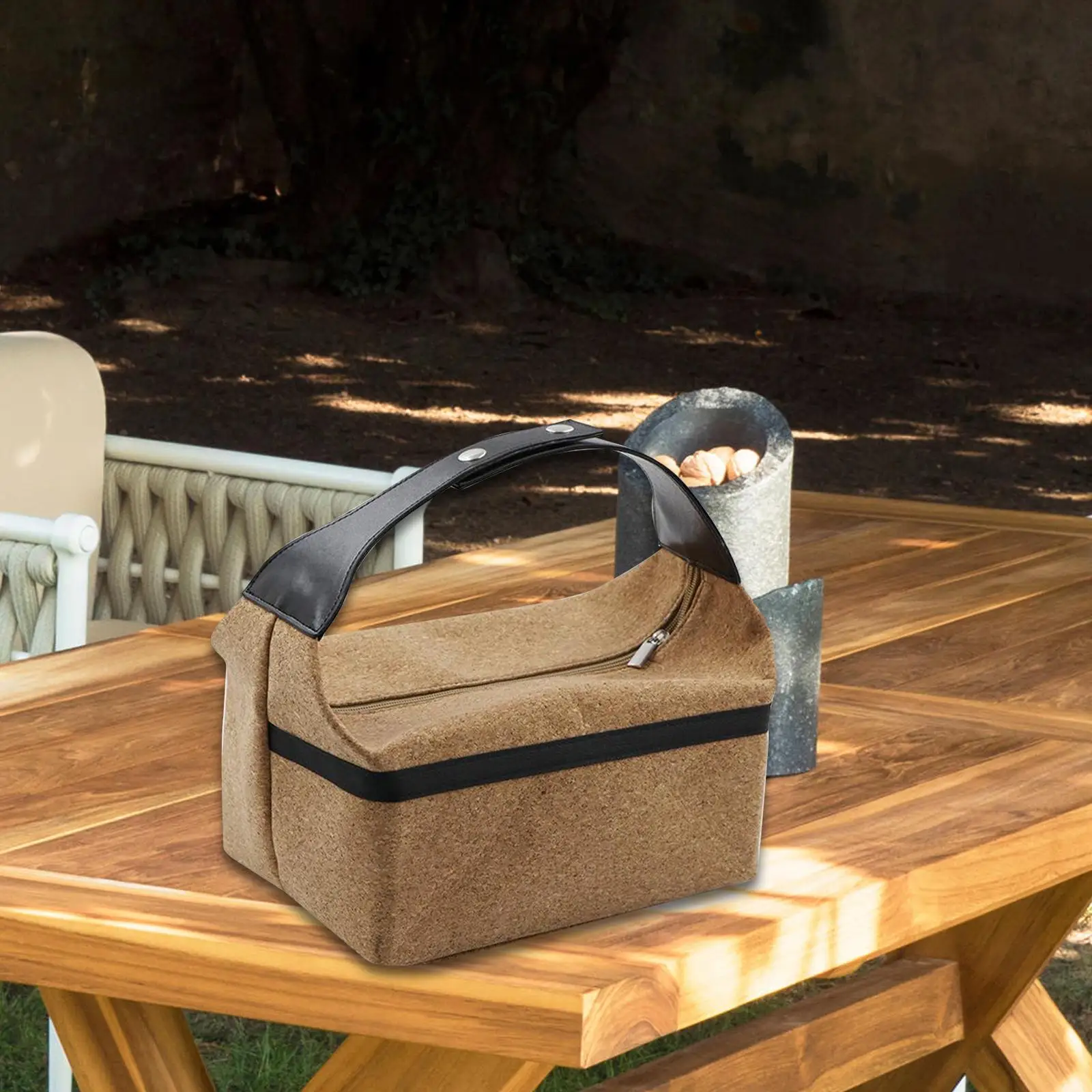 

Teaware Bag Lightweight with Zipper Cutlery Bag Cooking Utensils Bag Coffee Maker Bag for Camping Barbecue Hiking Picnic Outdoor