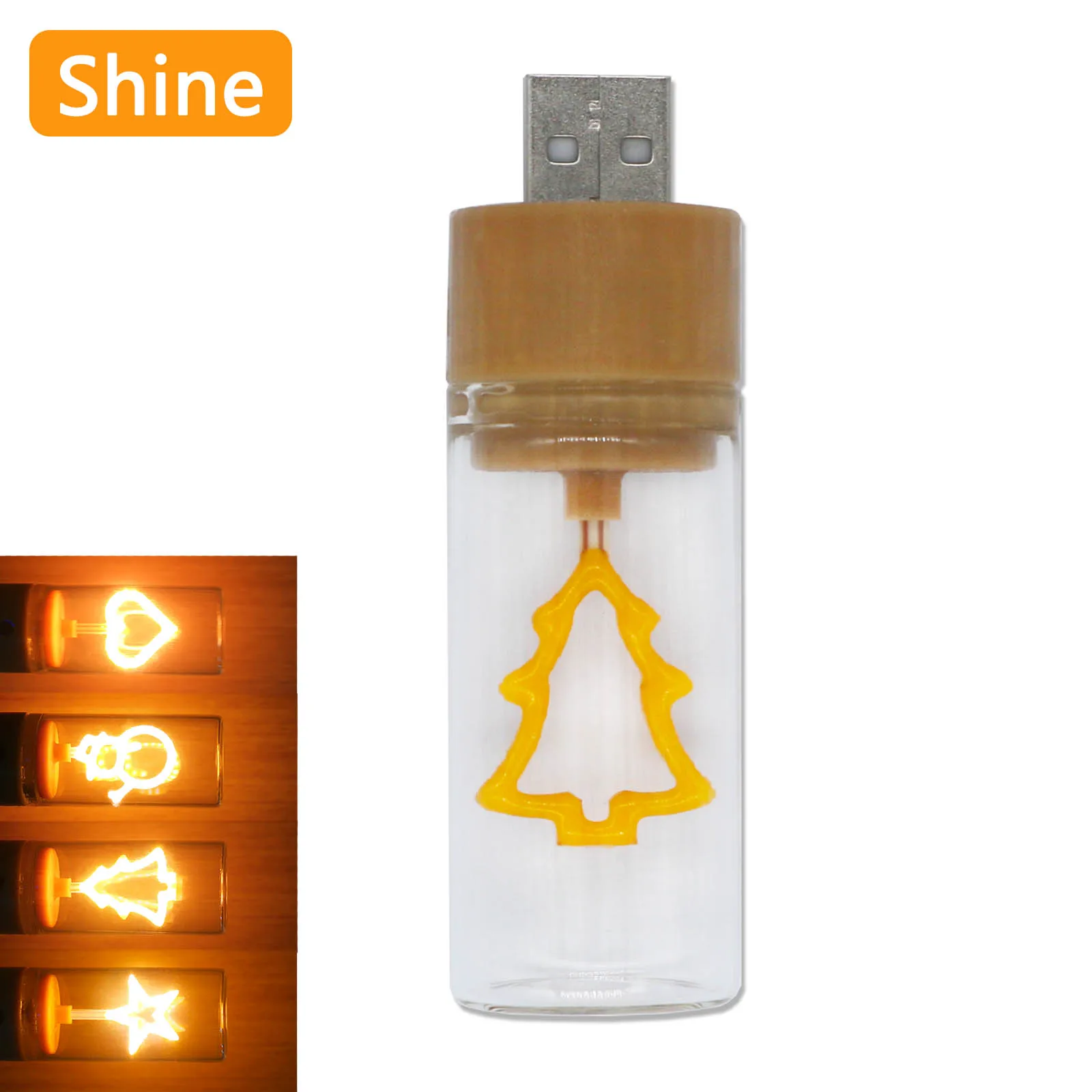 

LED Night Light Atmosphere Light 5V USB Touch Light Three Mode LED Pattern Bulb Car Decorative Light Accessories Lighting