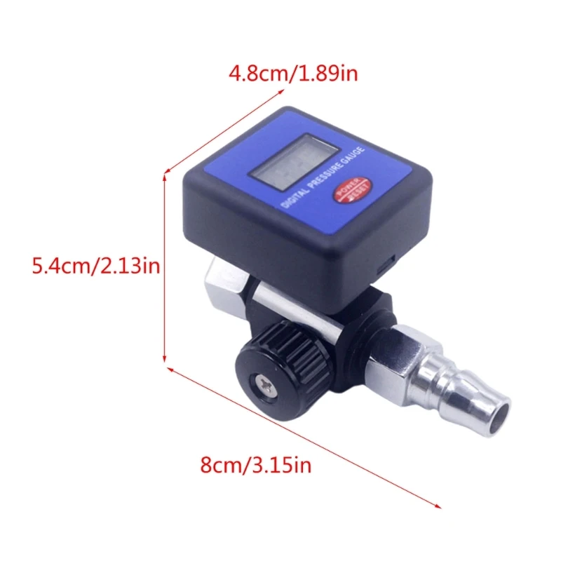 Imagem -02 - Medidor Pressão Digital 4npt Regulador Pressão com Digitalgauge até 145psi Pistolas Pintura Regulador Pressão ar