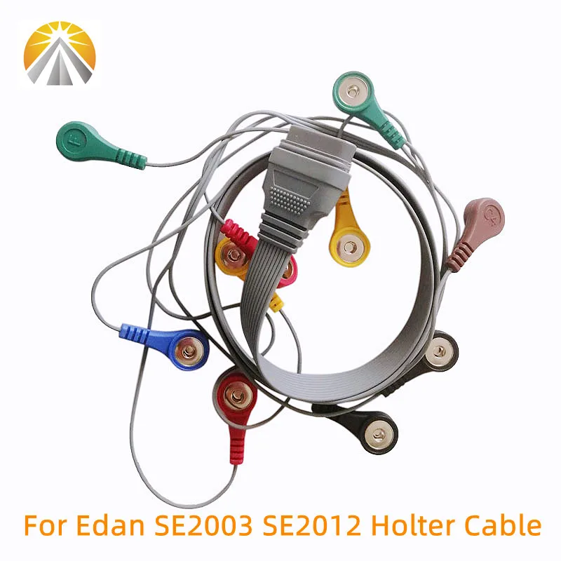 Holter Recorder ECG Patient Cable 16 Pin 10 Leads Snap 4.0 IEC for Edan SE2012 Holter Recorder Machine SE2003 SE2003A SE2012A