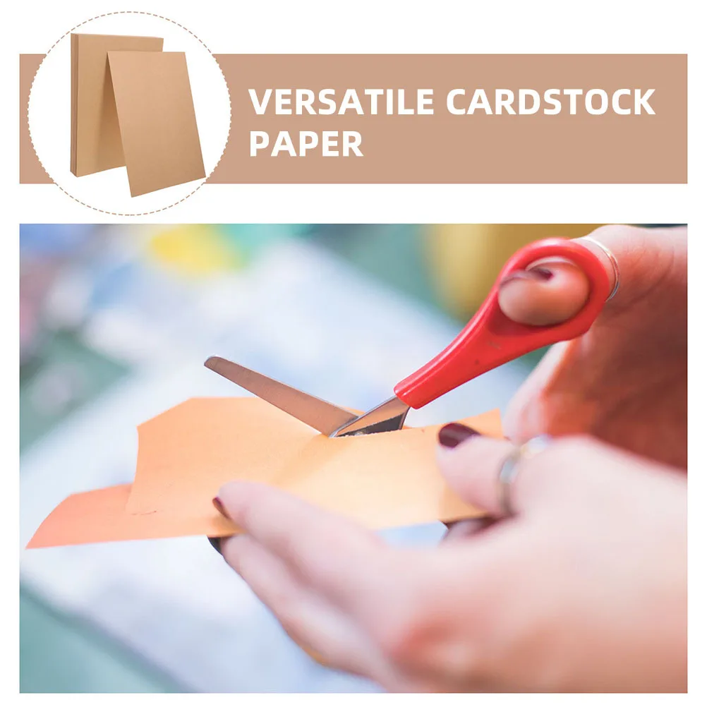 50Pcs Kraft Paper Cardstock Thick Sheets DIY Crafts Scrapbooking Greeting Cards Invitations Art Projects Craft Cardboard