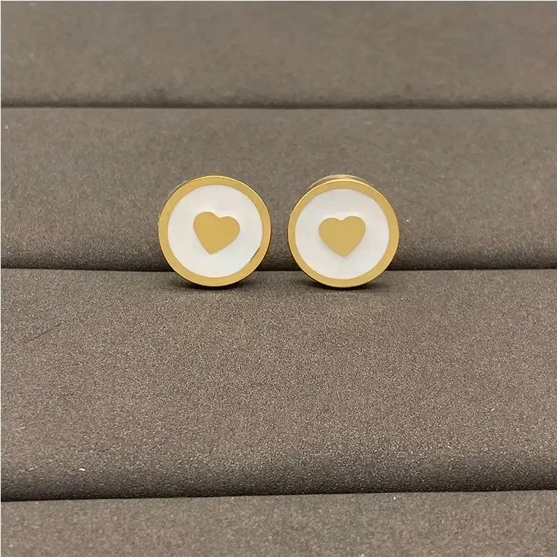 Classic Circular Pattern Lola Earrings With Colorful Heart Studs As A Mother's Day Gift Gift Gift